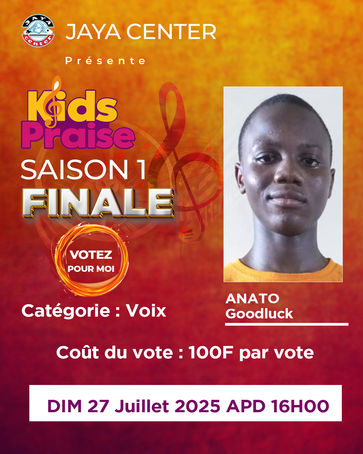 Candidat ANATO Goodluck Patrice